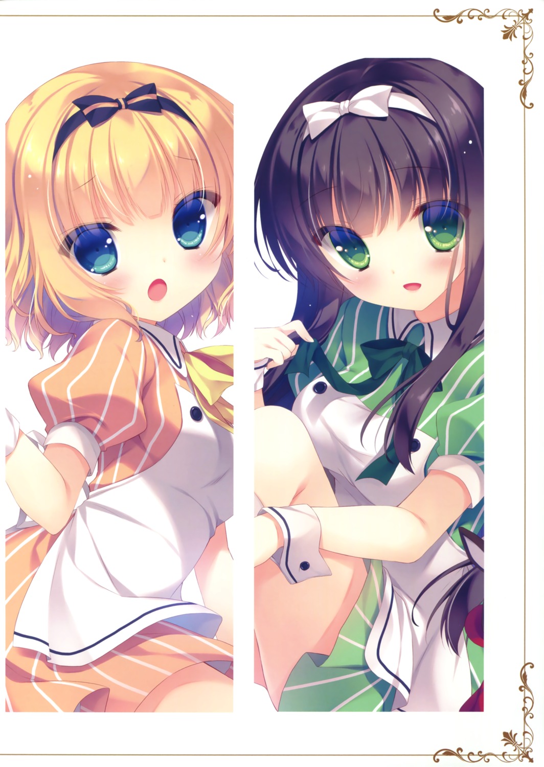 gochuumon_wa_usagi_desu_ka? kirima_sharo peach_candy ujimatsu_chiya waitress yukie