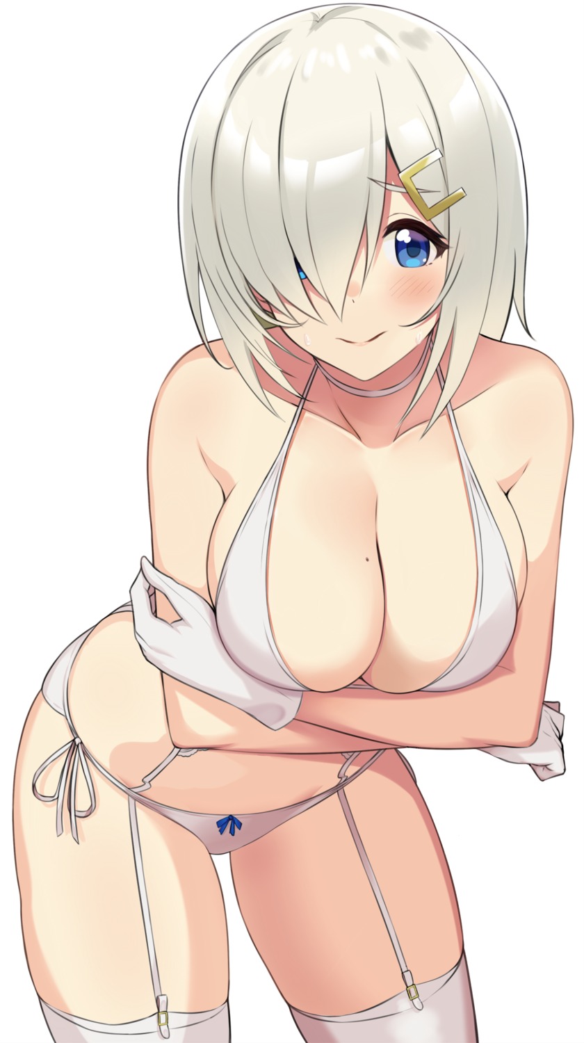 bra breast_hold hamakaze_(kancolle) kantai_collection pantsu stockings string_panties sukebewe thighhighs