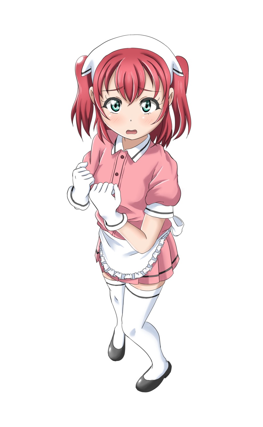 blend_s busterbeam cosplay kurosawa_ruby love_live!_sunshine!! thighhighs waitress