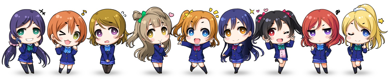 ayase_eli chibi hoshizora_rin koizumi_hanayo kousaka_honoka love_live! mignon minami_kotori nishikino_maki pantyhose seifuku sonoda_umi sweater thighhighs toujou_nozomi yazawa_nico