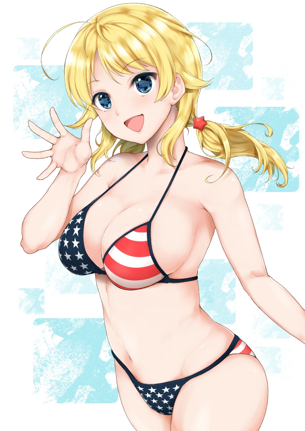 bikini cleavage hachimiya_meguru swimsuits the_idolm@ster the_idolm@ster_shiny_colors yue_(show-ei)