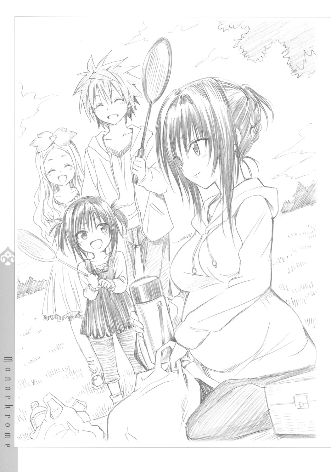 celine dress kotegawa_yui monochrome pregnant to_love_ru to_love_ru_darkness yabuki_kentarou yuuki_rito