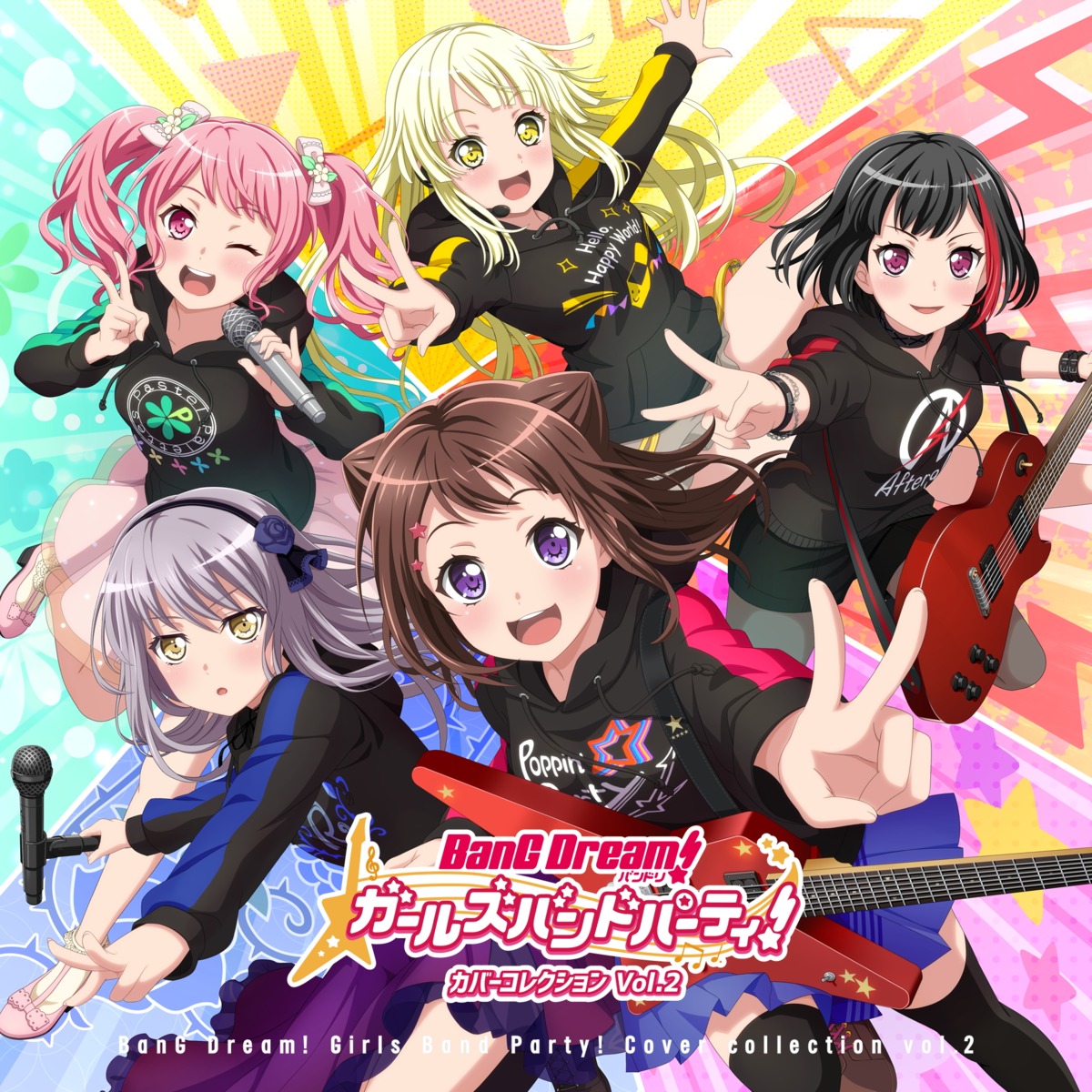 bang_dream! disc_cover guitar heels minato_yukina mitake_ran pantyhose tagme thighhighs toyama_kasumi