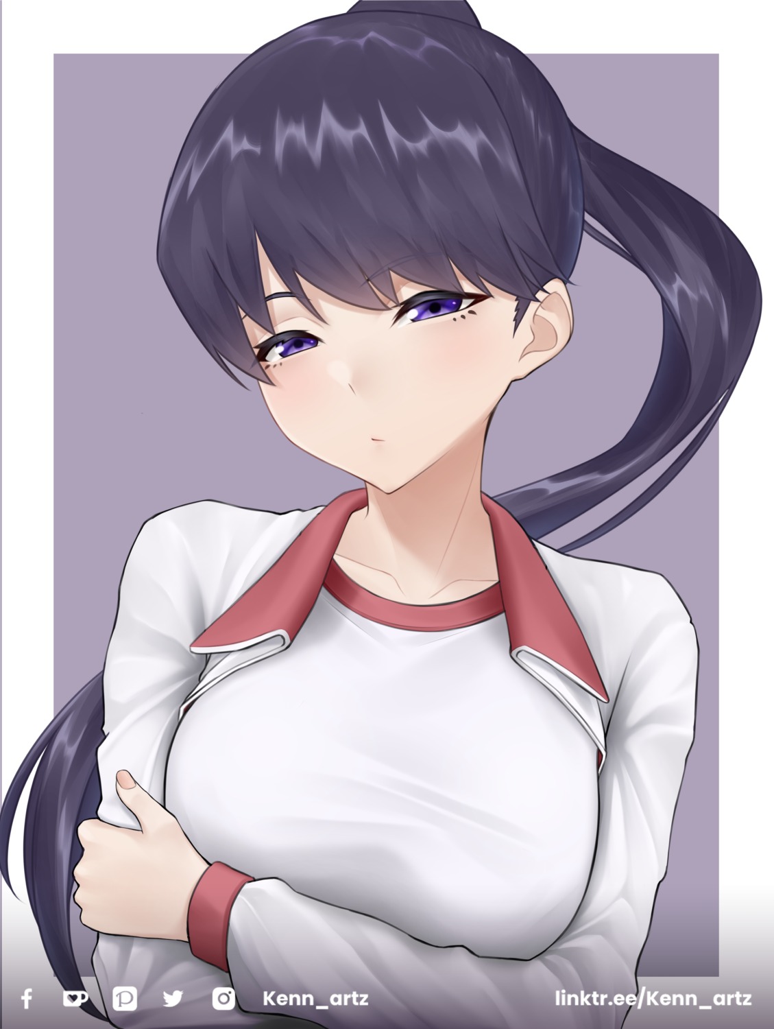 breast_hold gym_uniform kenn_artz komi-san_wa_komyushou_desu. komi_shouko