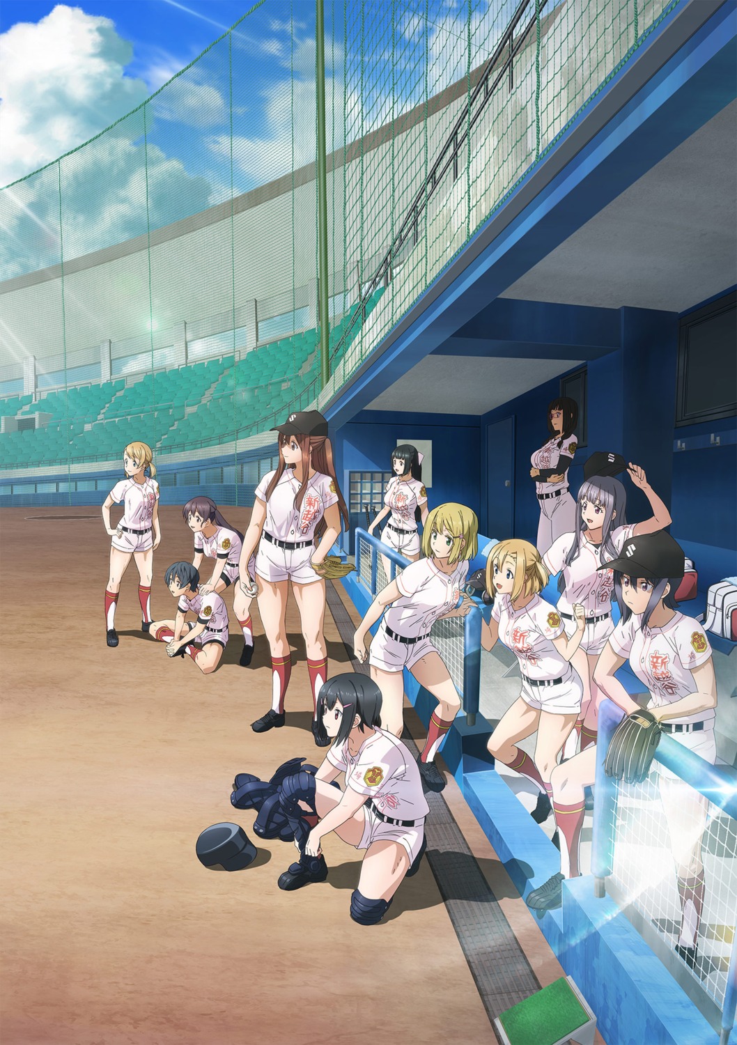 armor baseball fujii_kyouka fujita_sumire fujiwara_risa kawaguchi_ibuki kawaguchi_yoshino kawasaki_ryou nakamura_nozomi okada_rei oomura_shiragiku tagme takeda_yomi tamayomi uniform yamazaki_tamaki