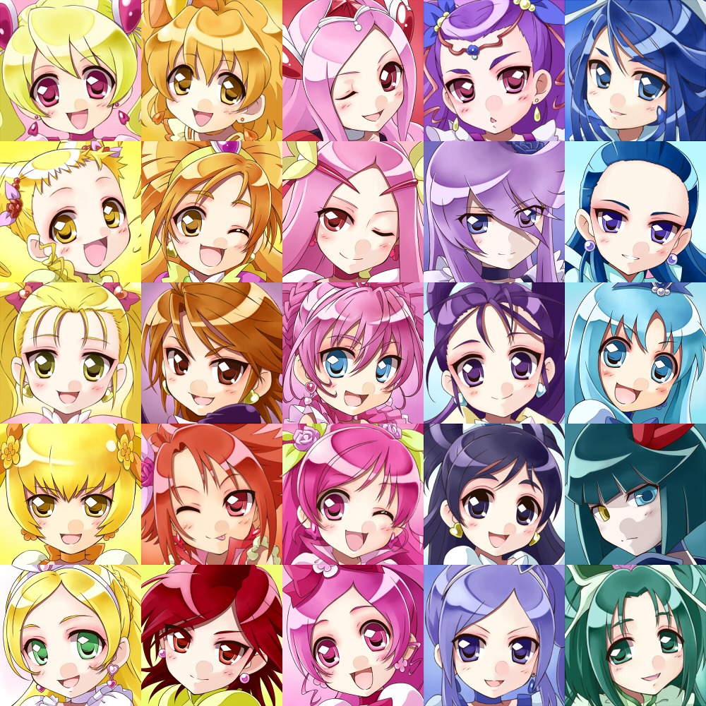 aono_miki dark_precure expression fresh_precure! futari_wa_precure futari_wa_precure_splash_star hanasaki_kaoruko hanasaki_tsubomi heartcatch_precure! higashi_setsuna houjou_hibiki hyuuga_saki kiryuu_kaoru kiryuu_michiru kurumi_erika milky_rose mimino_kurumi minamino_kanade mishou_mai misumi_nagisa myoudouin_itsuki precure satogo suite_precure tsukikage_yuri yamabuki_inori yes!_precure_5 yukishiro_honoka yumehara_nozomi