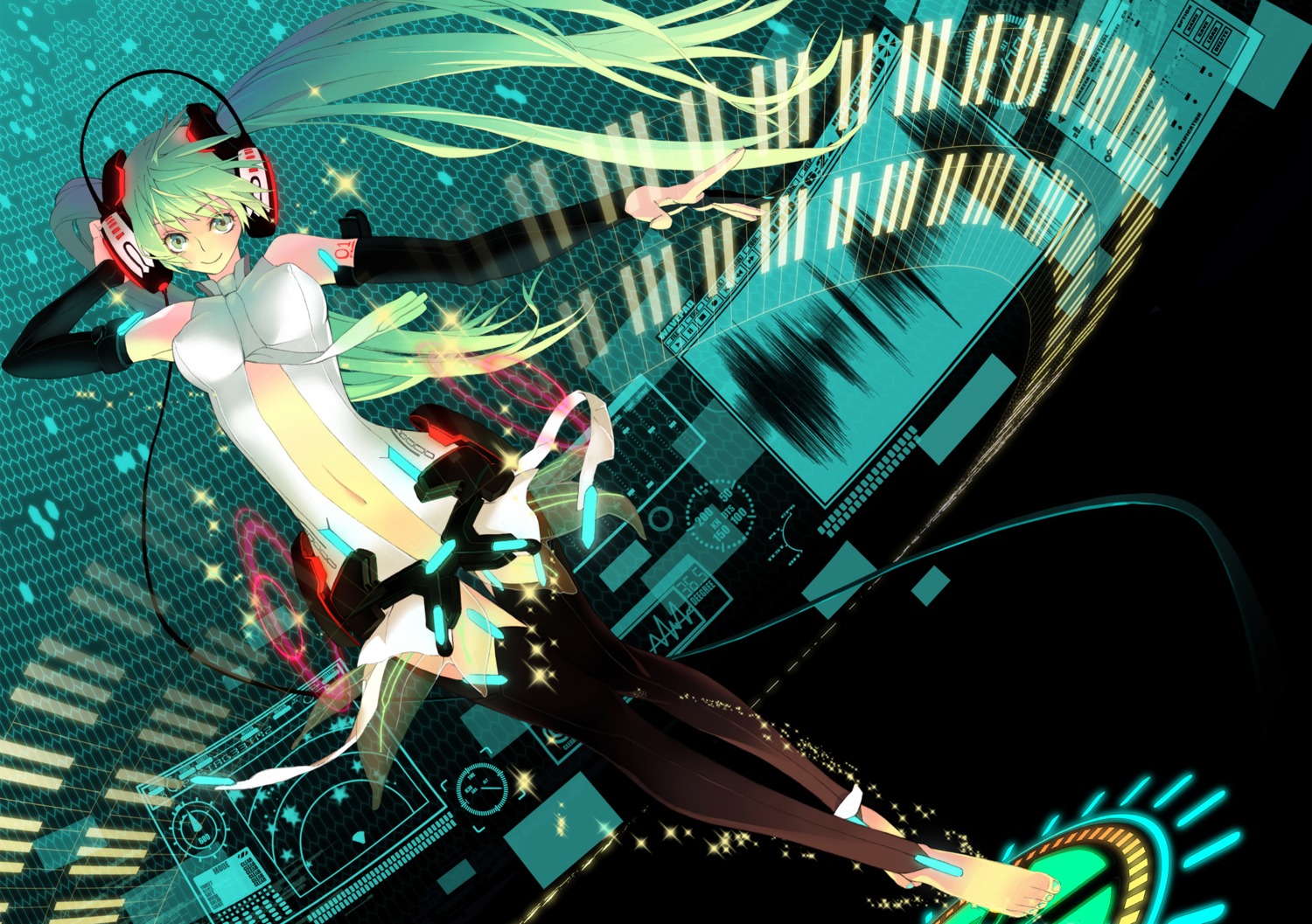 erect_nipples hatsune_miku miku_append rozer vocaloid vocaloid_append