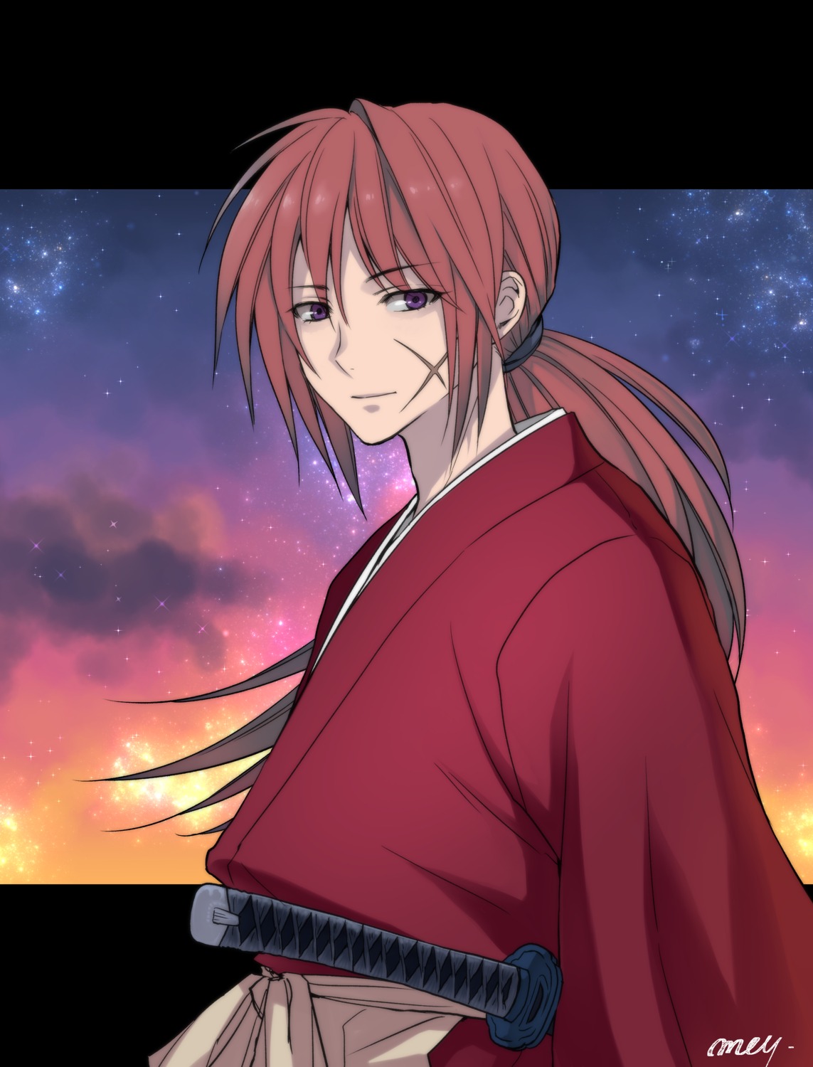 asian_clothes himura_kenshin male rurouni_kenshin sword tsukino_meito