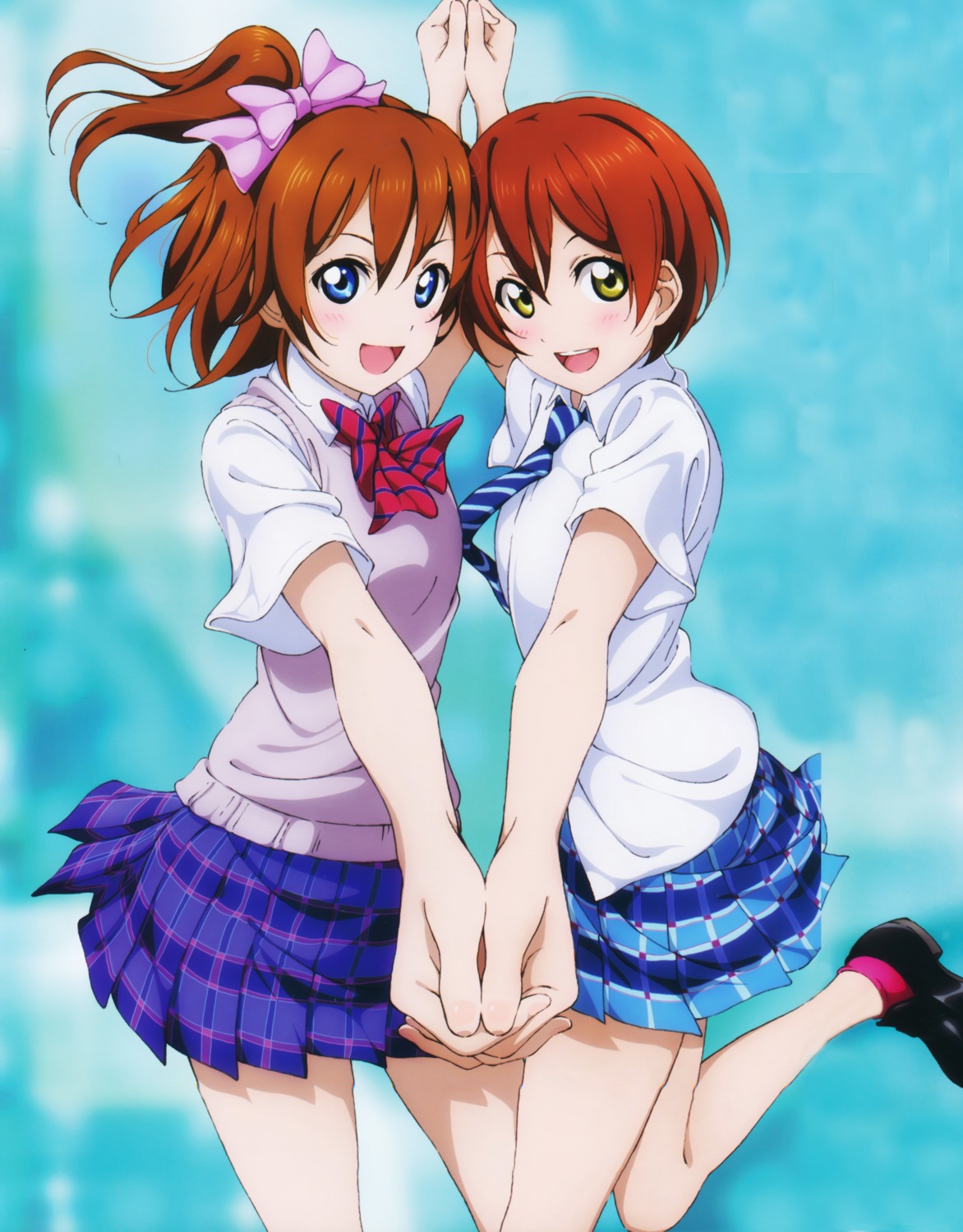 hoshizora_rin kousaka_honoka love_live! murota_yuuhei seifuku