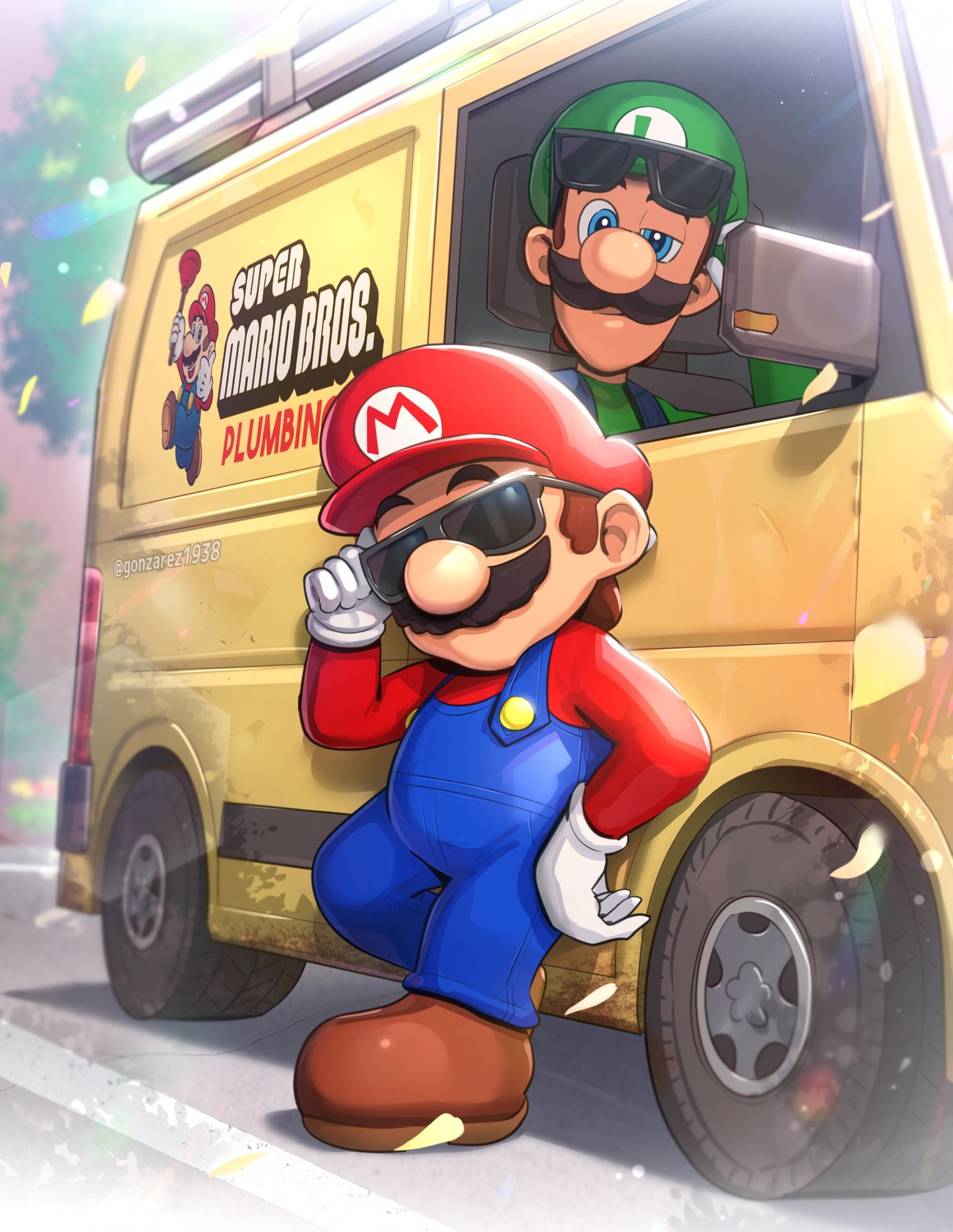 gonzarez luigi male mario mario_(series) mario_bros. megane overalls super_smash_bros.