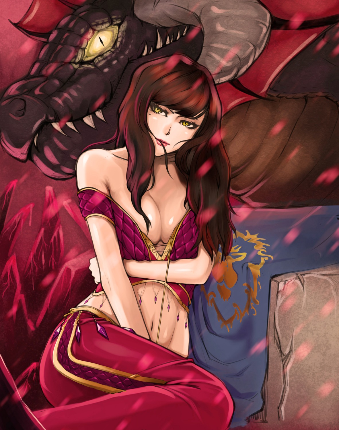 becka cleavage katrana_prestor onyxia world_of_warcraft