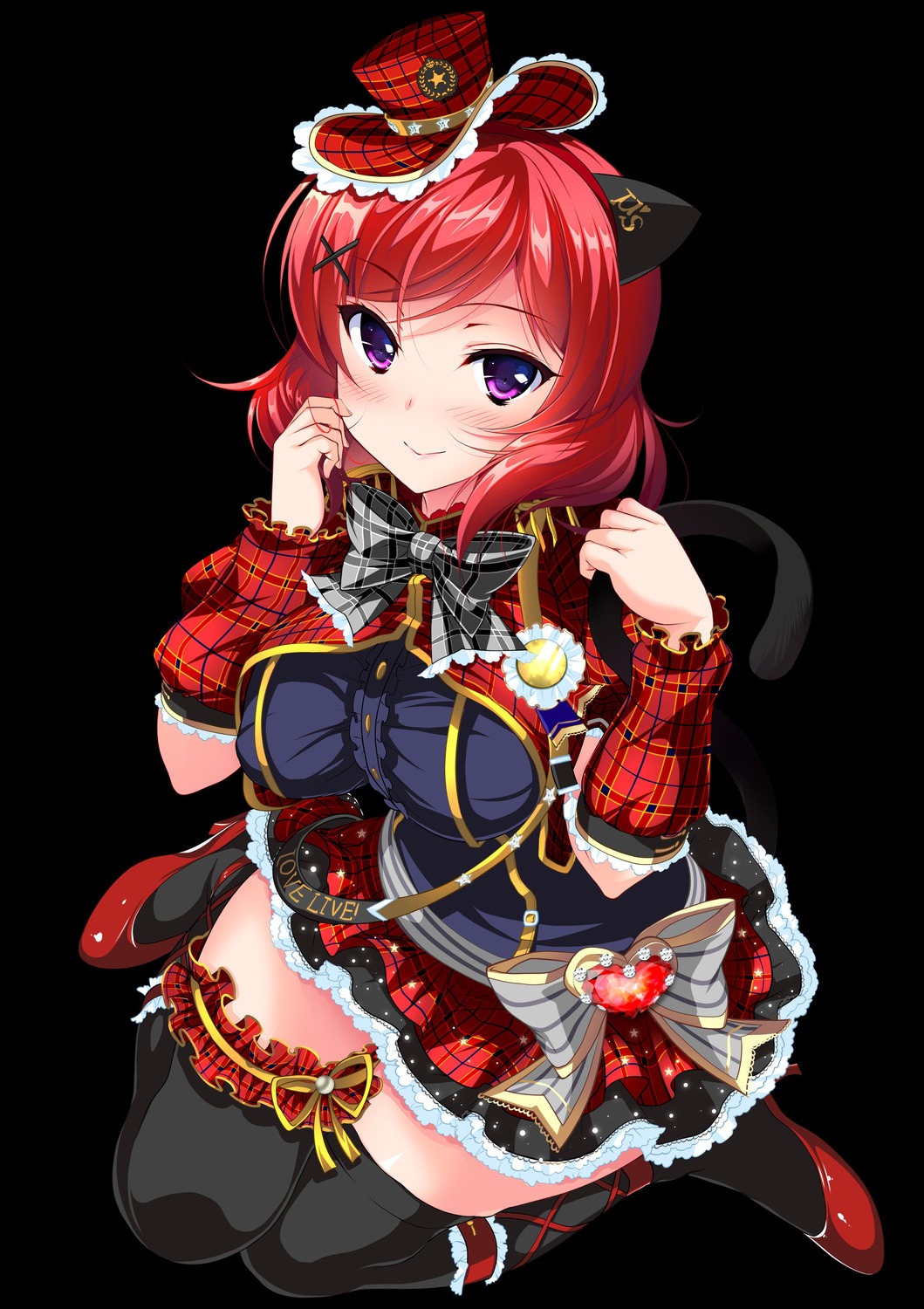 garter heels love_live! ninoko nishikino_maki thighhighs