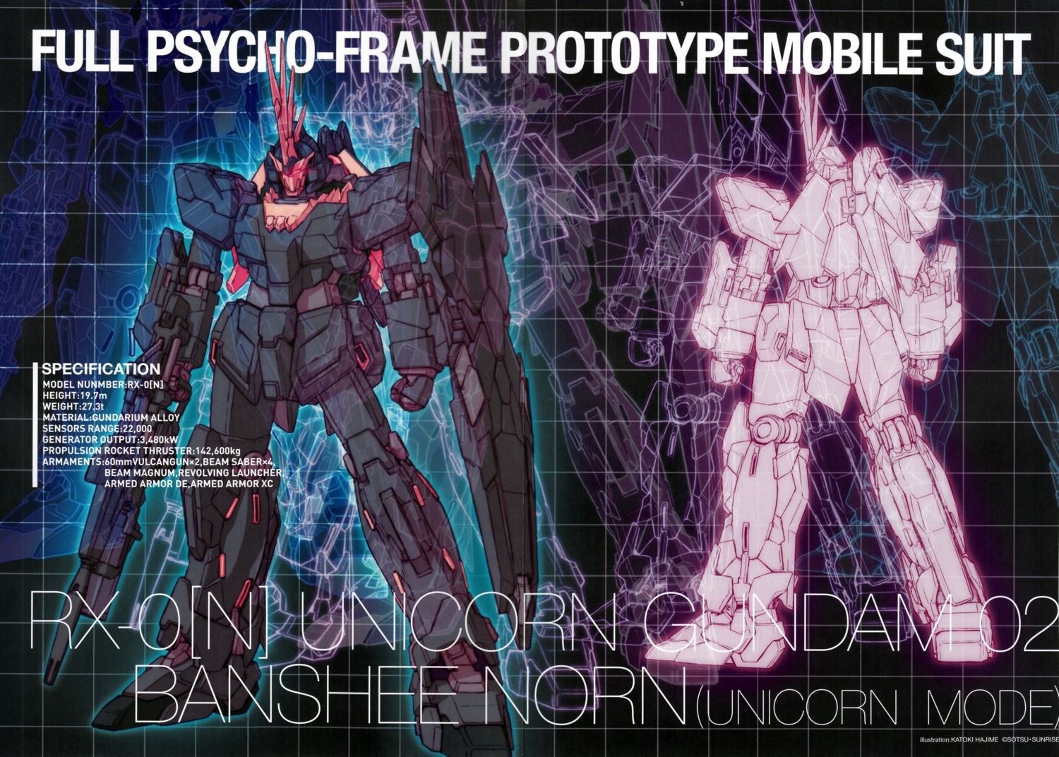 banshee crease gundam gundam_unicorn katoki_hajime mecha