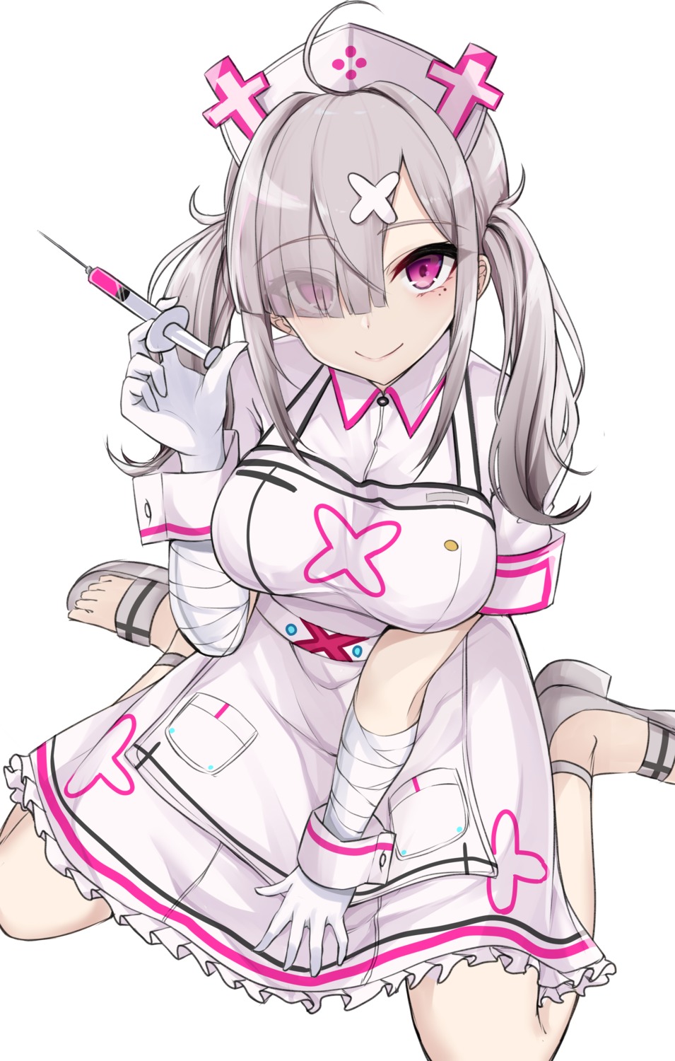 artist_revision bandages kirikan nijisanji nurse sukoya_kana