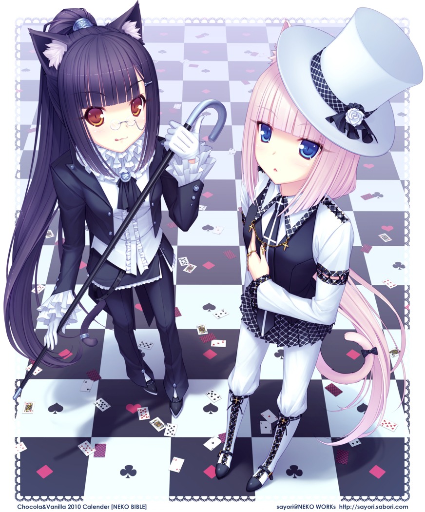 animal_ears chocola lolita_fashion megane nekomimi nekopara sayori vanilla