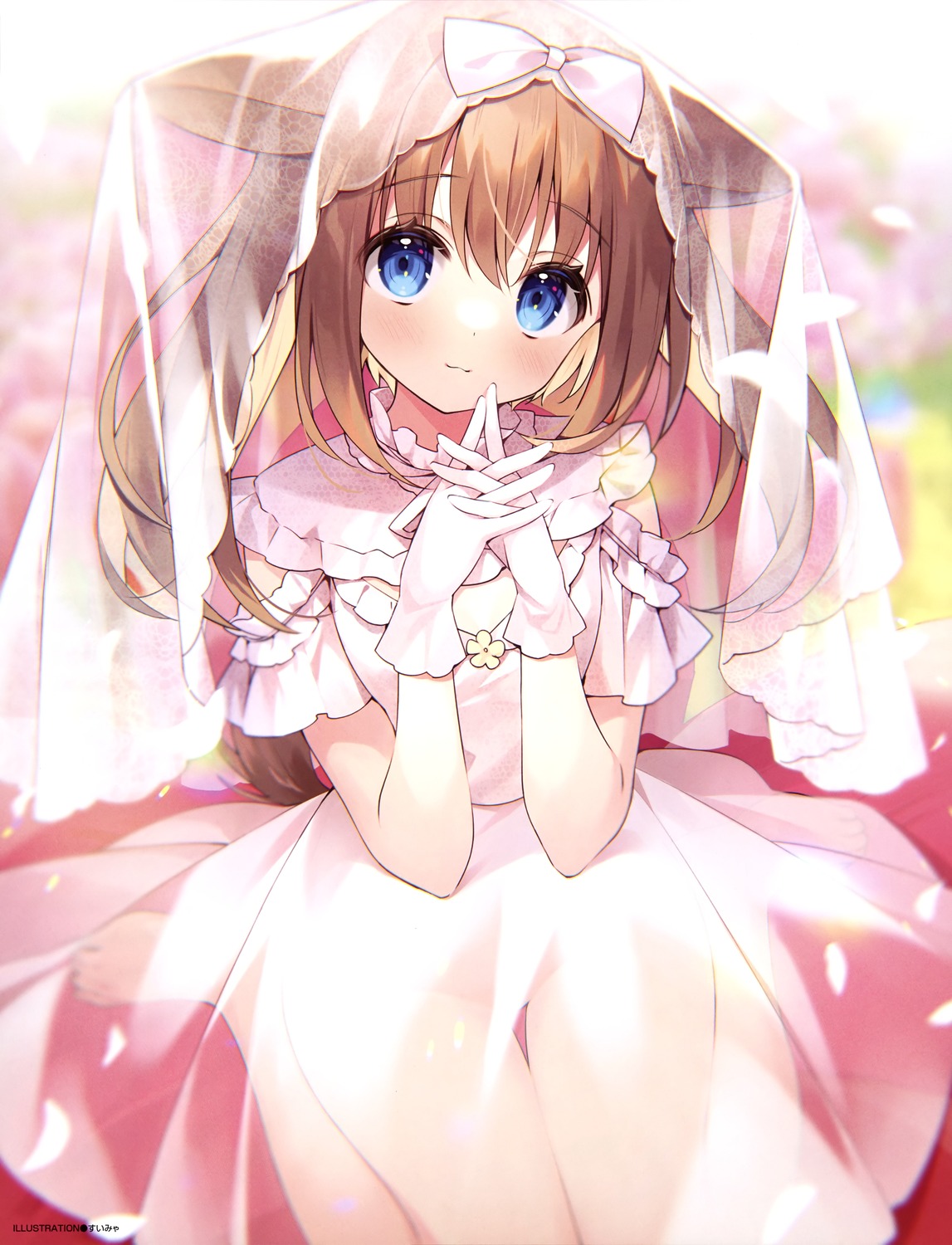 animal_ears dress see_through suimya wedding_dress