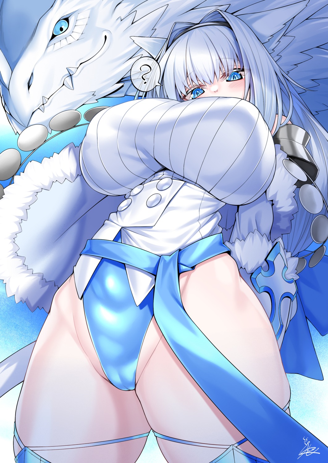 cameltoe dobrynya_nikitich_(fate) fate/grand_order garter leotard monster thighhighs watosu