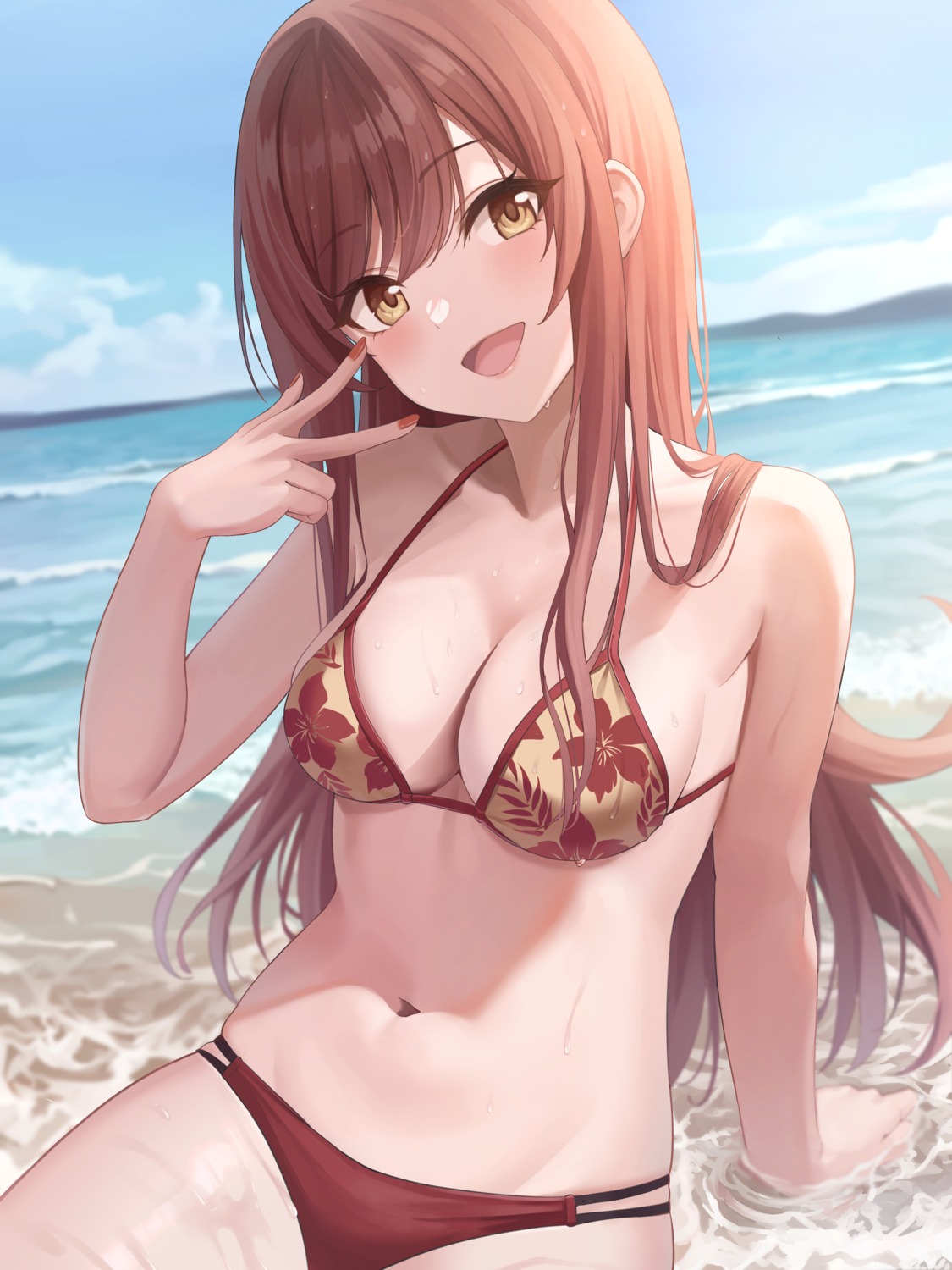 bikini fujizarashi oosaki_amana swimsuits the_idolm@ster the_idolm@ster_shiny_colors wet