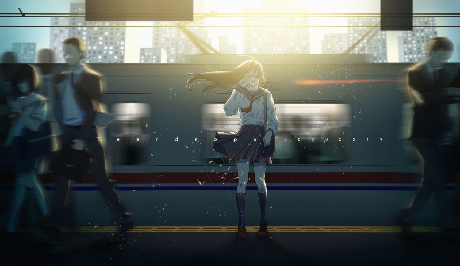 business_suit seifuku skirt_lift teardrops_(user_vgvd7733)