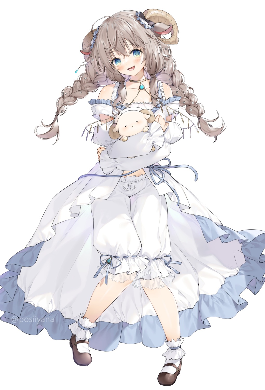 animal_ears bloomers dress horns see_through yana_mori