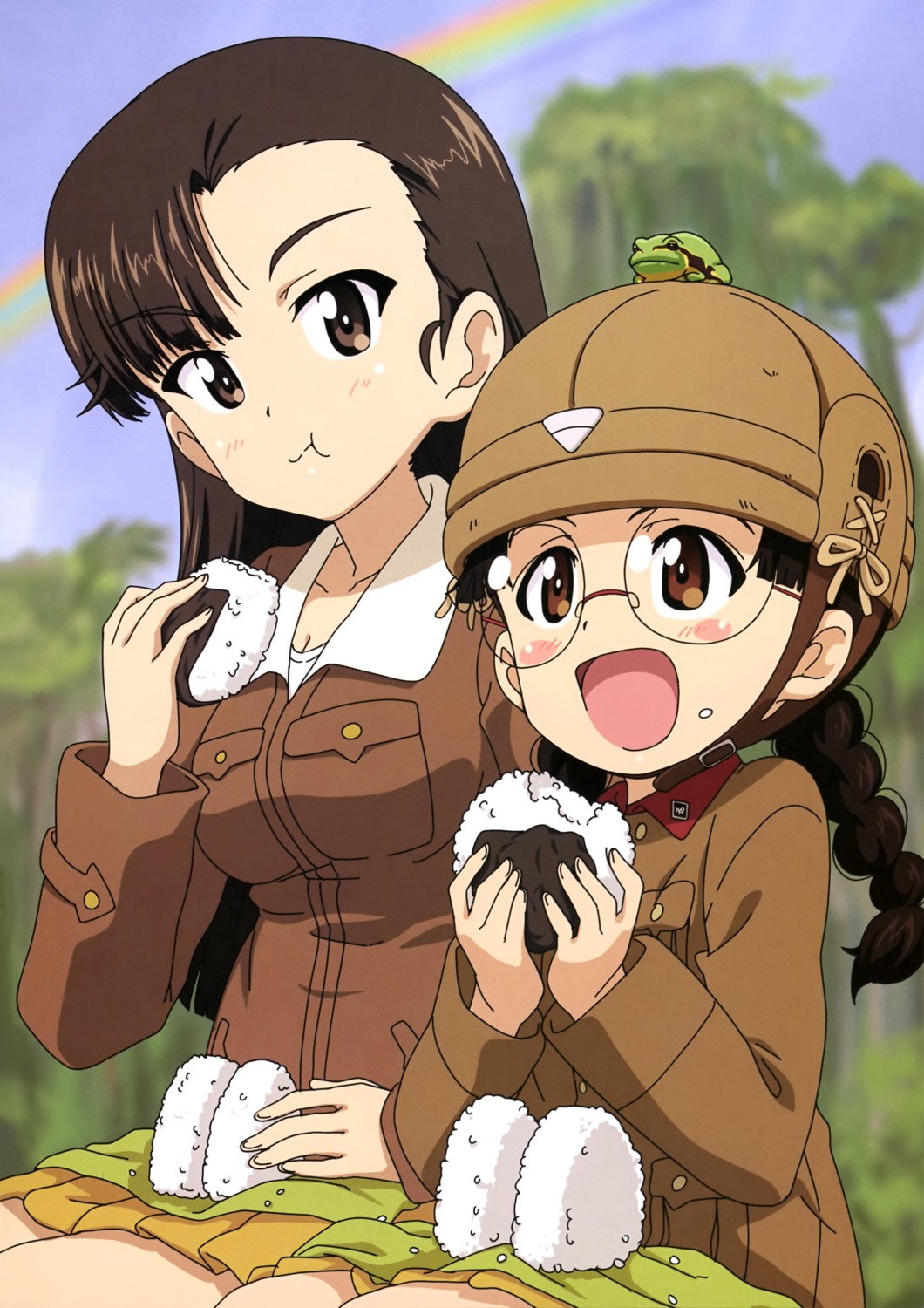 fukuda_haru girls_und_panzer kanau megane nishi_kinuyo uniform