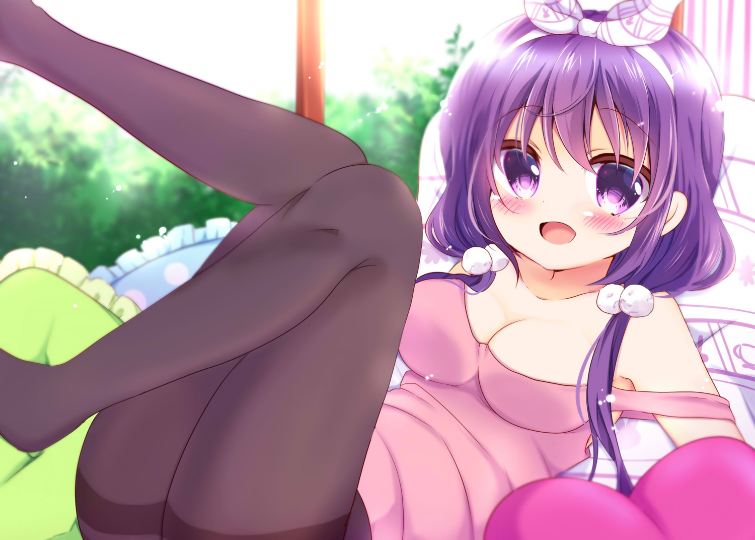 cleavage gochuumon_wa_usagi_desu_ka? kiyo_(yamazoe1122) no_bra pantyhose tedeza_rize