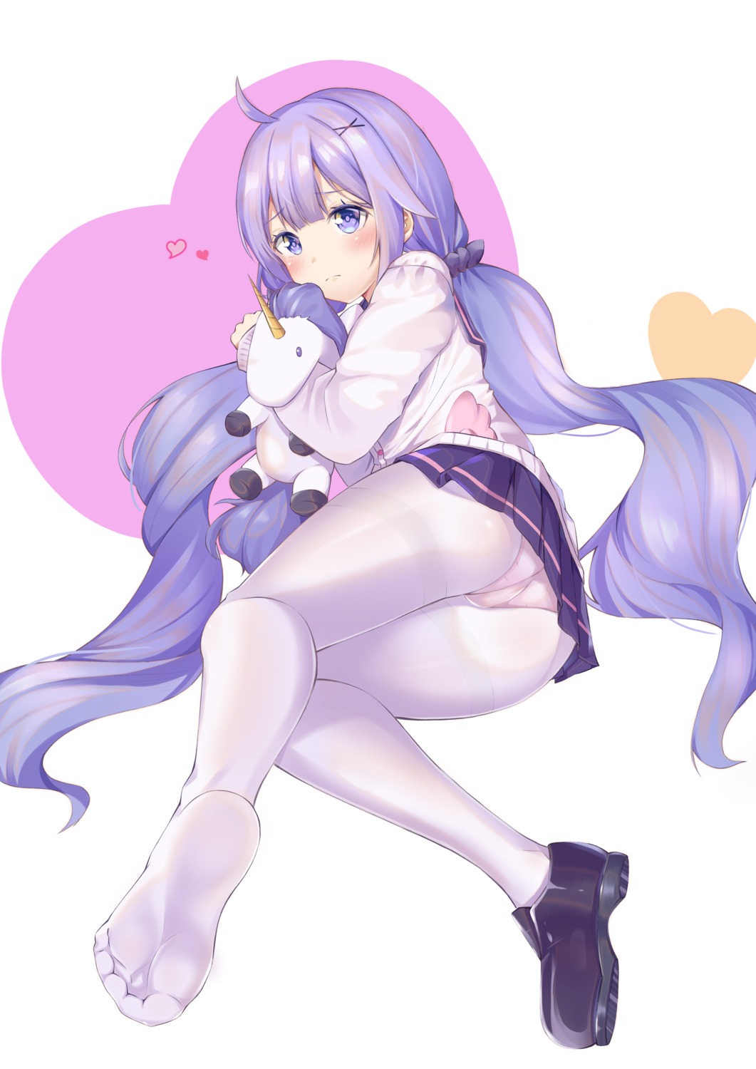 ass azur_lane feet hyonee pantsu pantyhose seifuku sweater unicorn_(azur_lane)