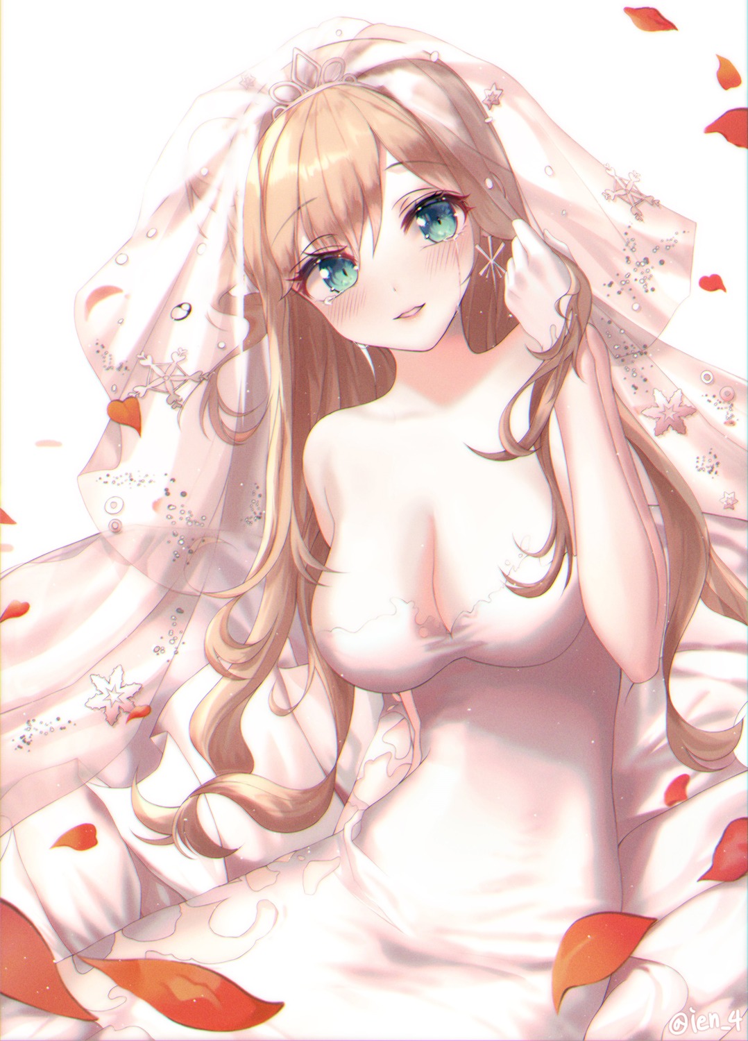 dress girls_frontline ien_4 no_bra suomi_kp31_(girls_frontline) wedding_dress