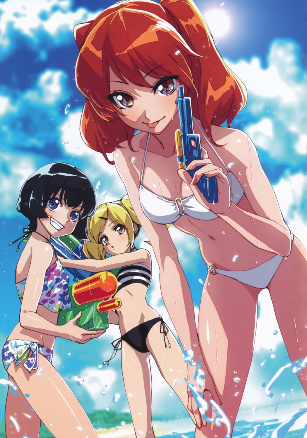 bikini cleavage gun iwamoto_eiri screening swimsuits wet