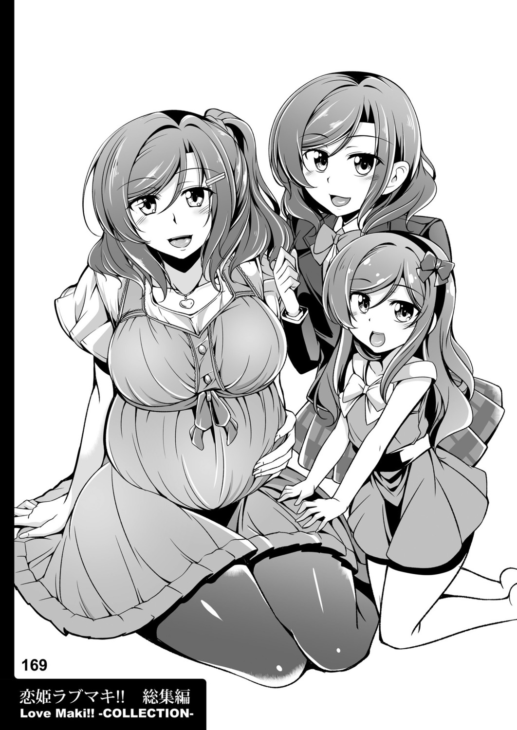 dress love_live! monochrome nishikino_maki pantyhose pregnant seifuku windart windarteam