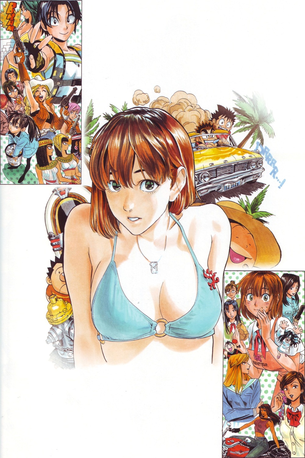 anezaki_mamori bikini cleavage eyeshield_21 kobayakawa_sena komusubi_daikichi kurita_ryokan murata_yuusuke raimon_taro swimsuits taki_suzuna tsuyumine_megu wakana_koharu