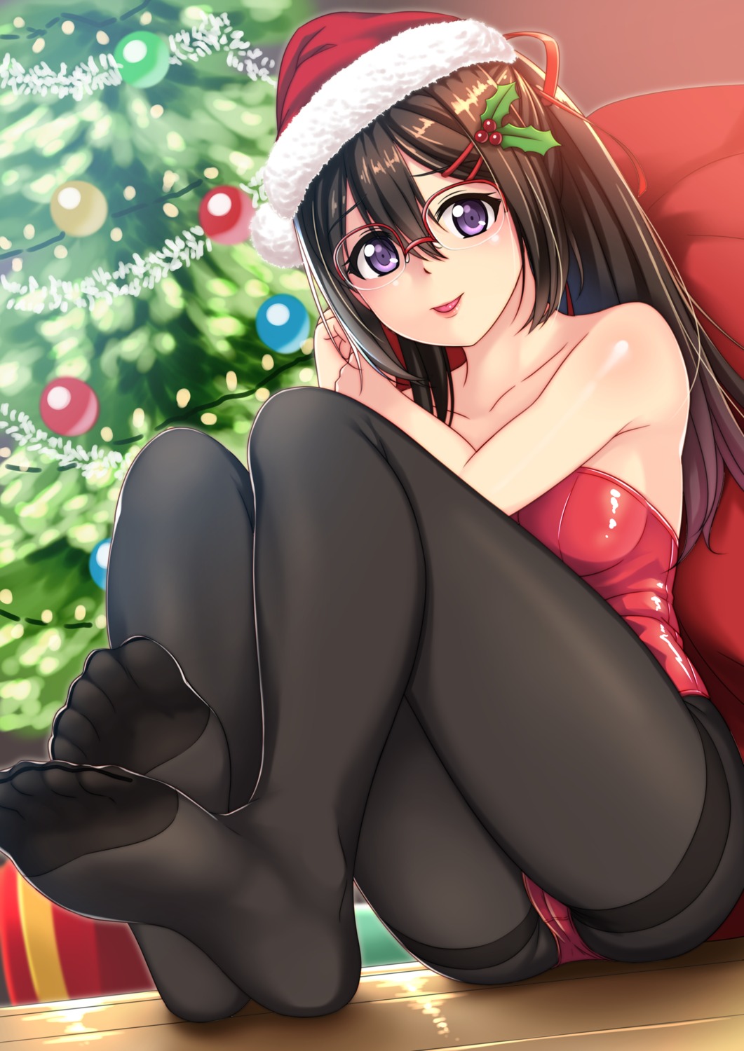 cameltoe christmas feet jakelian leotard megane pantyhose