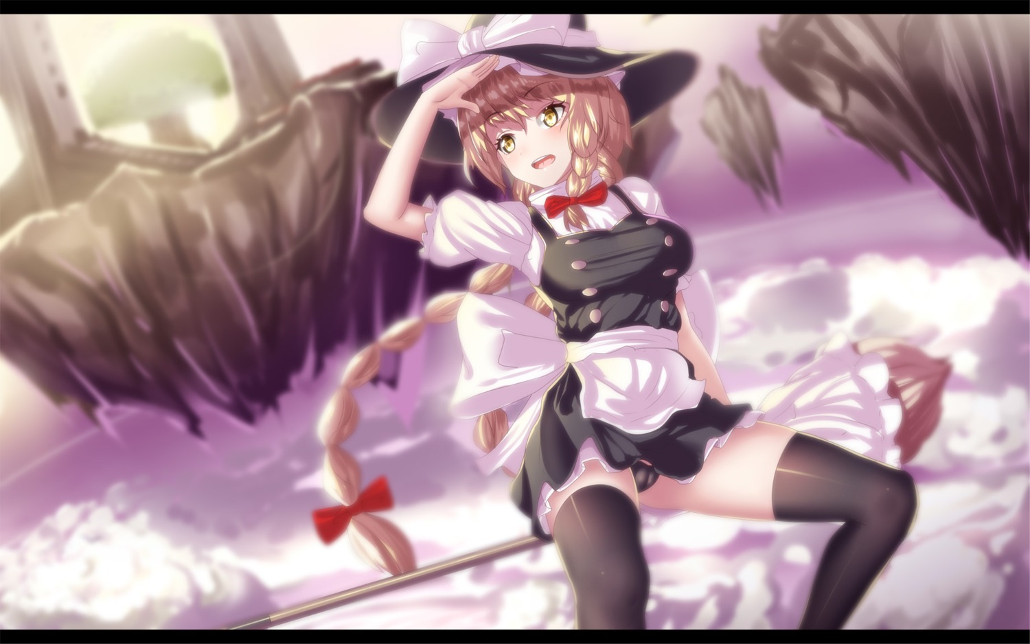 cameltoe hk_(hk) kirisame_marisa pantsu thighhighs touhou witch