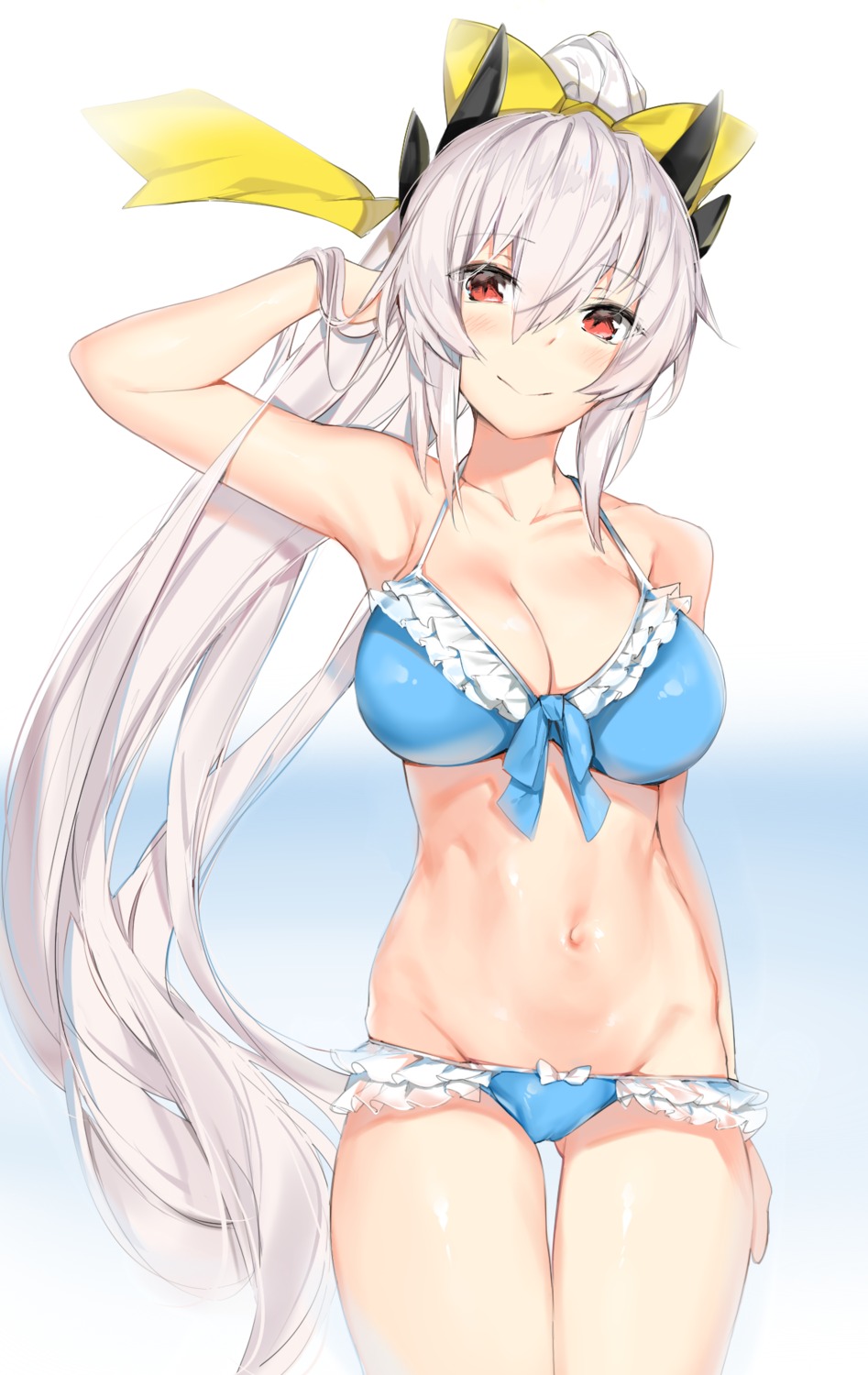 bikini cleavage fate/grand_order horns kiyohime_(fate/grand_order) silver_(chenwen) swimsuits