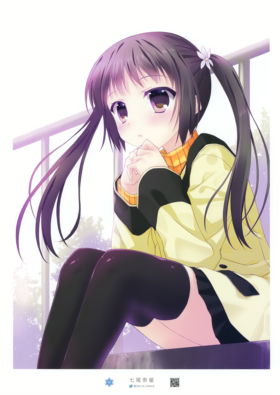 mizuki_mana nanao_naru sweater thighhighs white_album