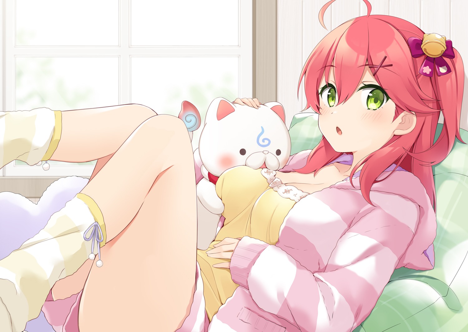 hololive lingerie pajama sakura_miko sasado_serori