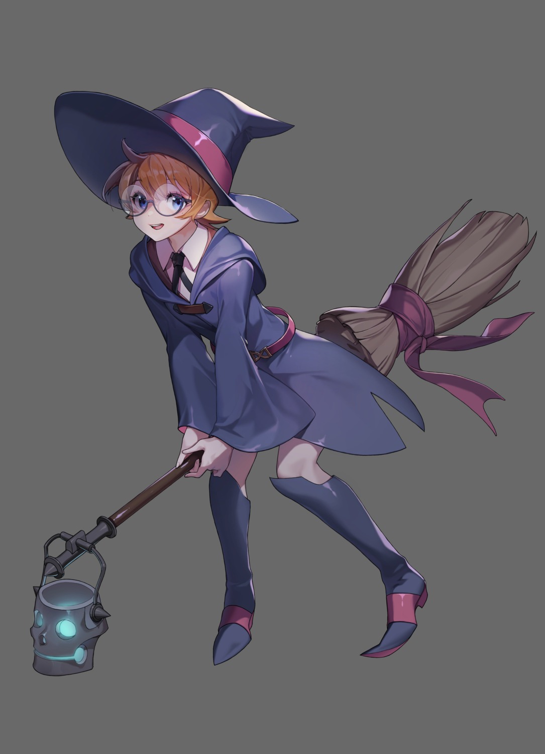 choyeon heels little_witch_academia lotte_yanson megane seifuku witch