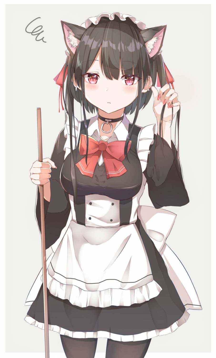 animal_ears iyo_(ya_na_kanji) maid nekomimi