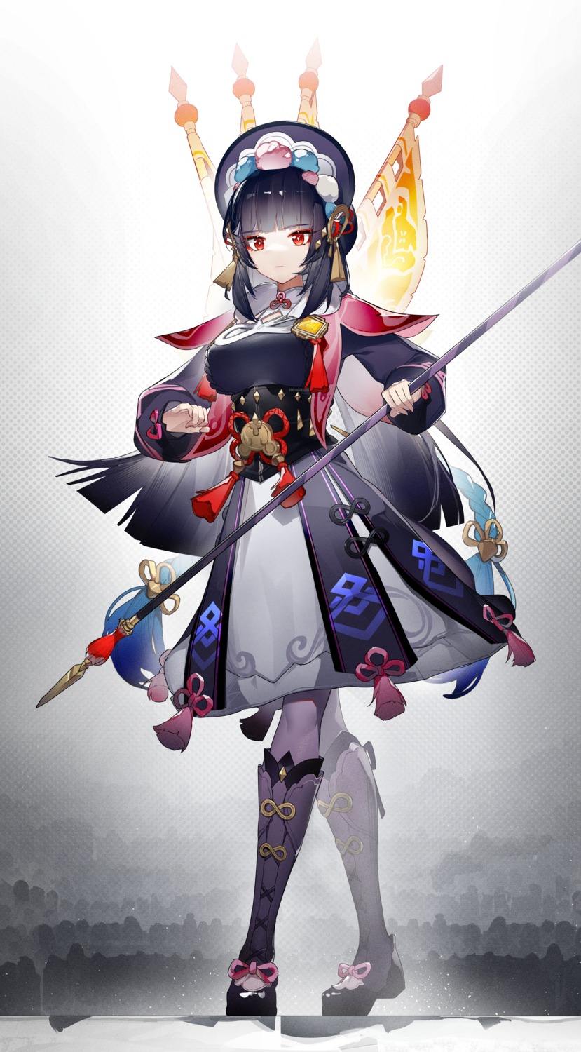 asian_clothes genshin_impact weapon yun_jin yushi_quetzalli