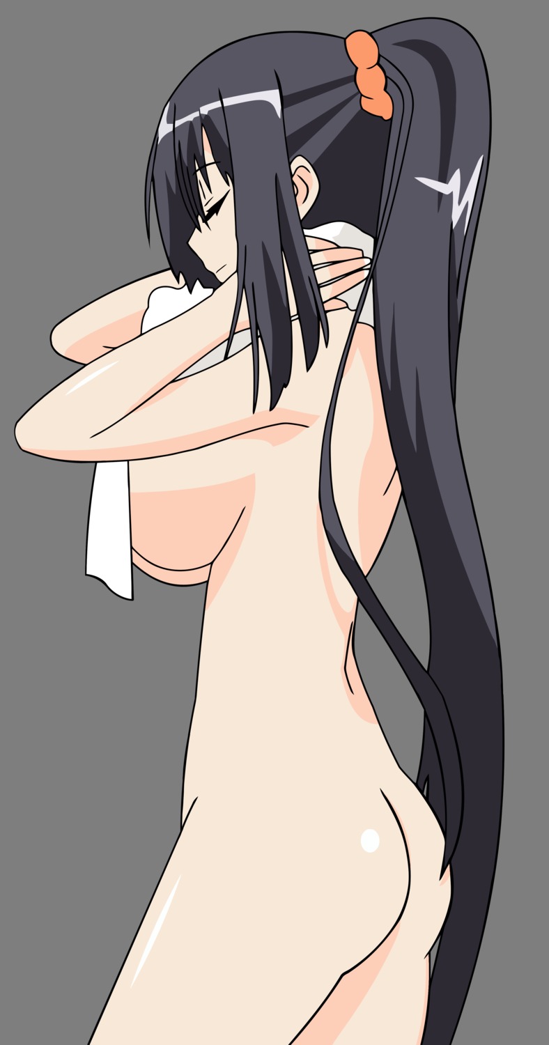 ass kore_wa_zombie_desu_ka naked seraphim towel transparent_png vector_trace