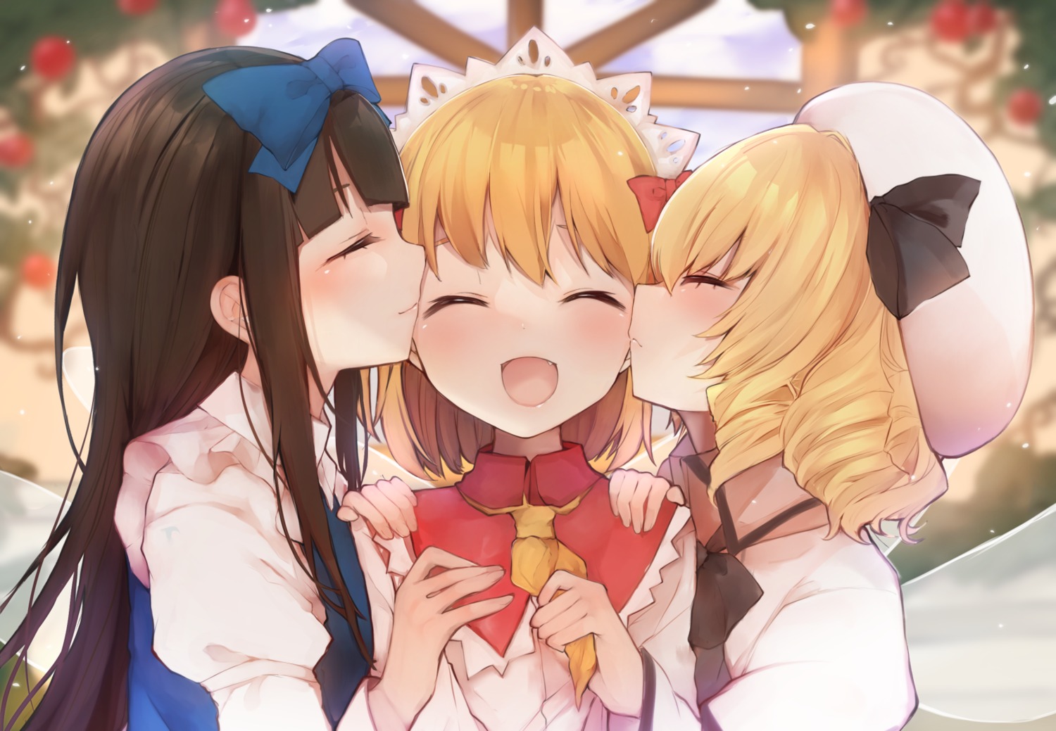 karasusou_nano luna_child star_sapphire sunny_milk touhou yuri