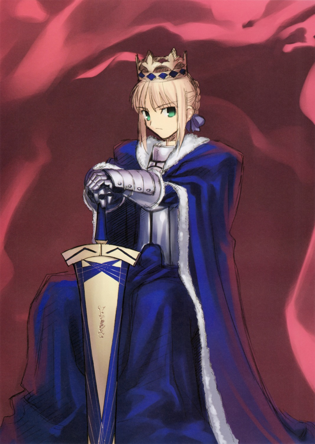 armor fate/stay_night saber sword takeuchi_takashi type-moon