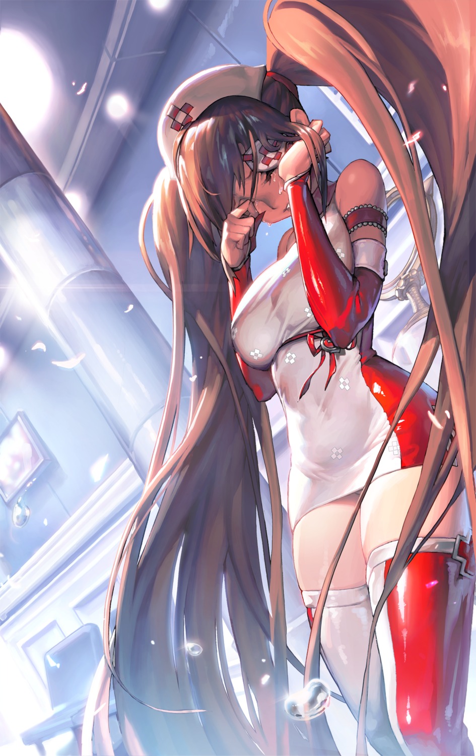 demeter destiny_child eyepatch nurse punc_p shift_up thighhighs