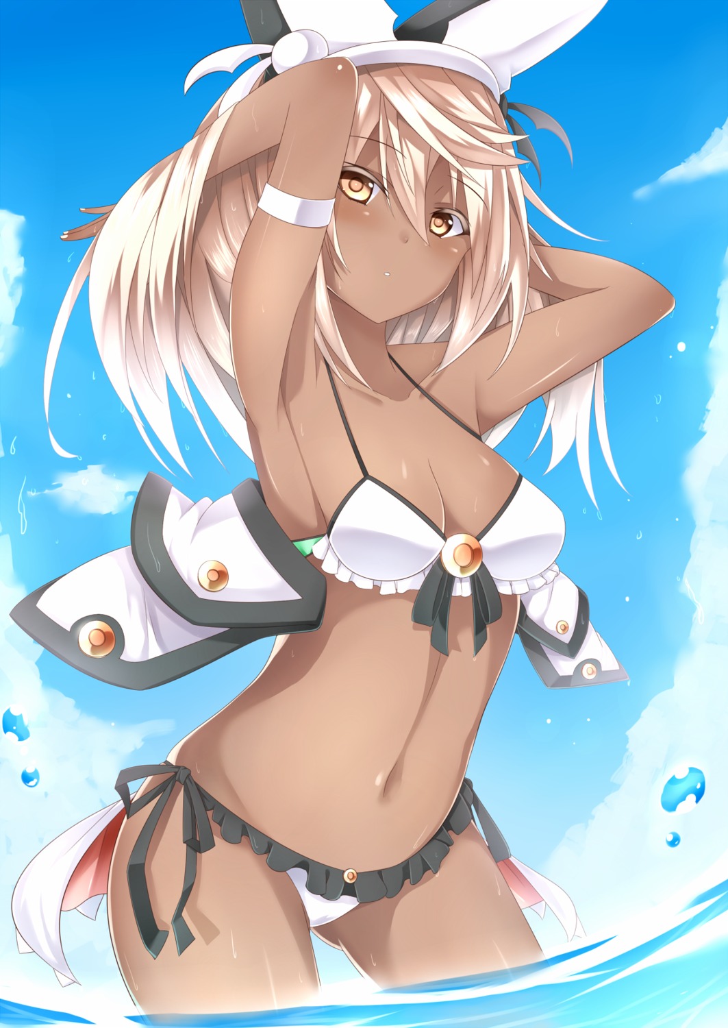 bikini cleavage guilty_gear ramlethal_valentine snm_(sunimi) swimsuits wet