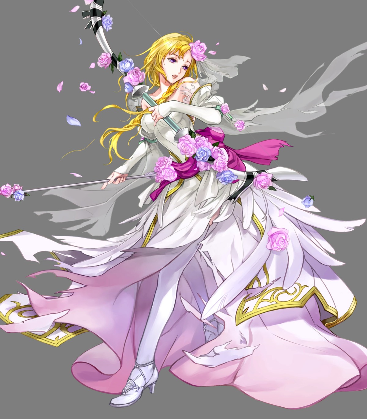 dress fire_emblem fire_emblem:_rekka_no_ken fire_emblem_heroes heels louise_(fire_emblem) nintendo torn_clothes transparent_png wada_sachiko weapon wedding_dress