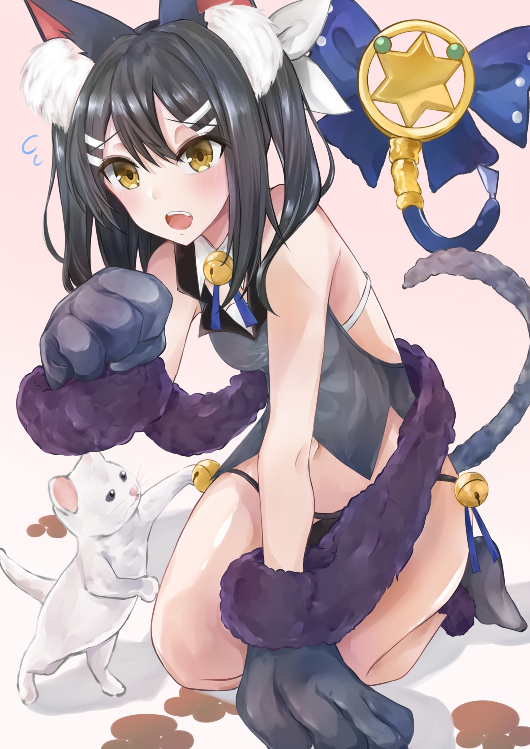 animal_ears bra fate/kaleid_liner_prisma_illya fate/stay_night loli magical_sapphire miyu_edelfelt neko nekomimi pantsu suku_uemon tail