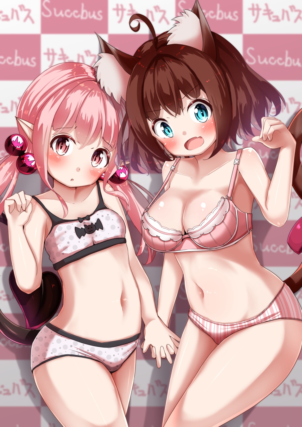 animal_ears bra loli mochiyuki nekomimi pantsu tail