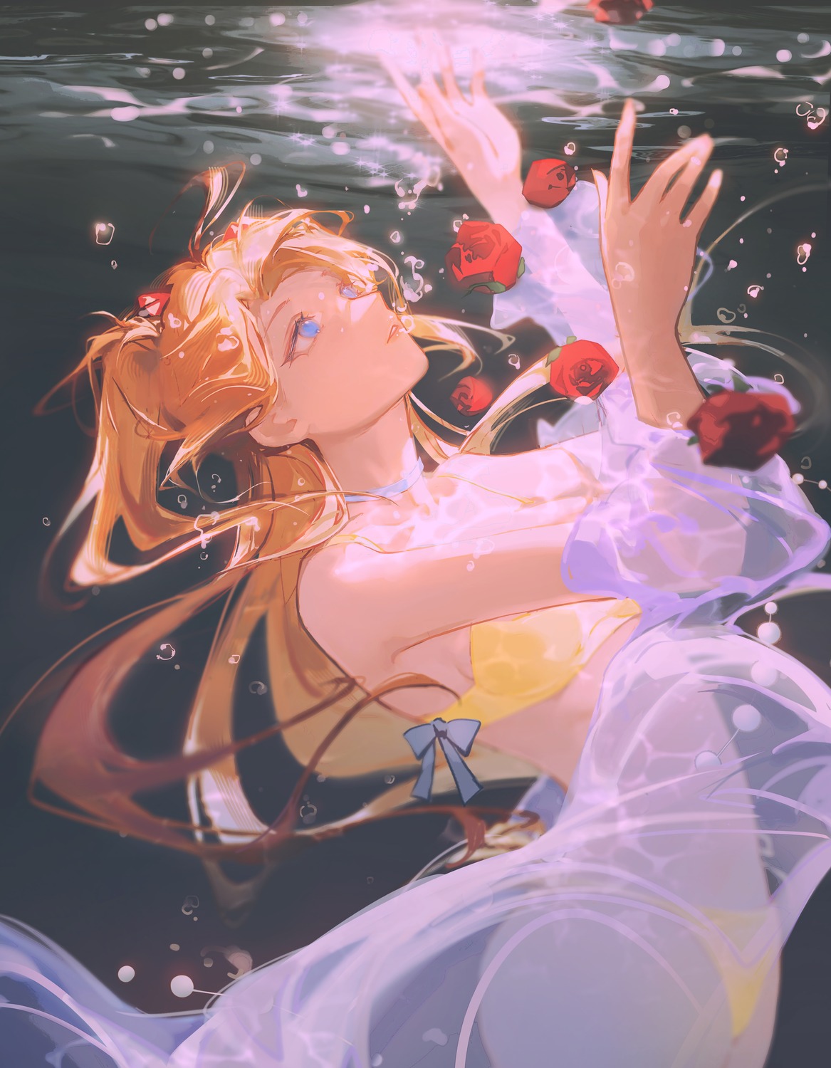 bikini neon_genesis_evangelion see_through souryuu_asuka_langley swimsuits wet yuangong_yao