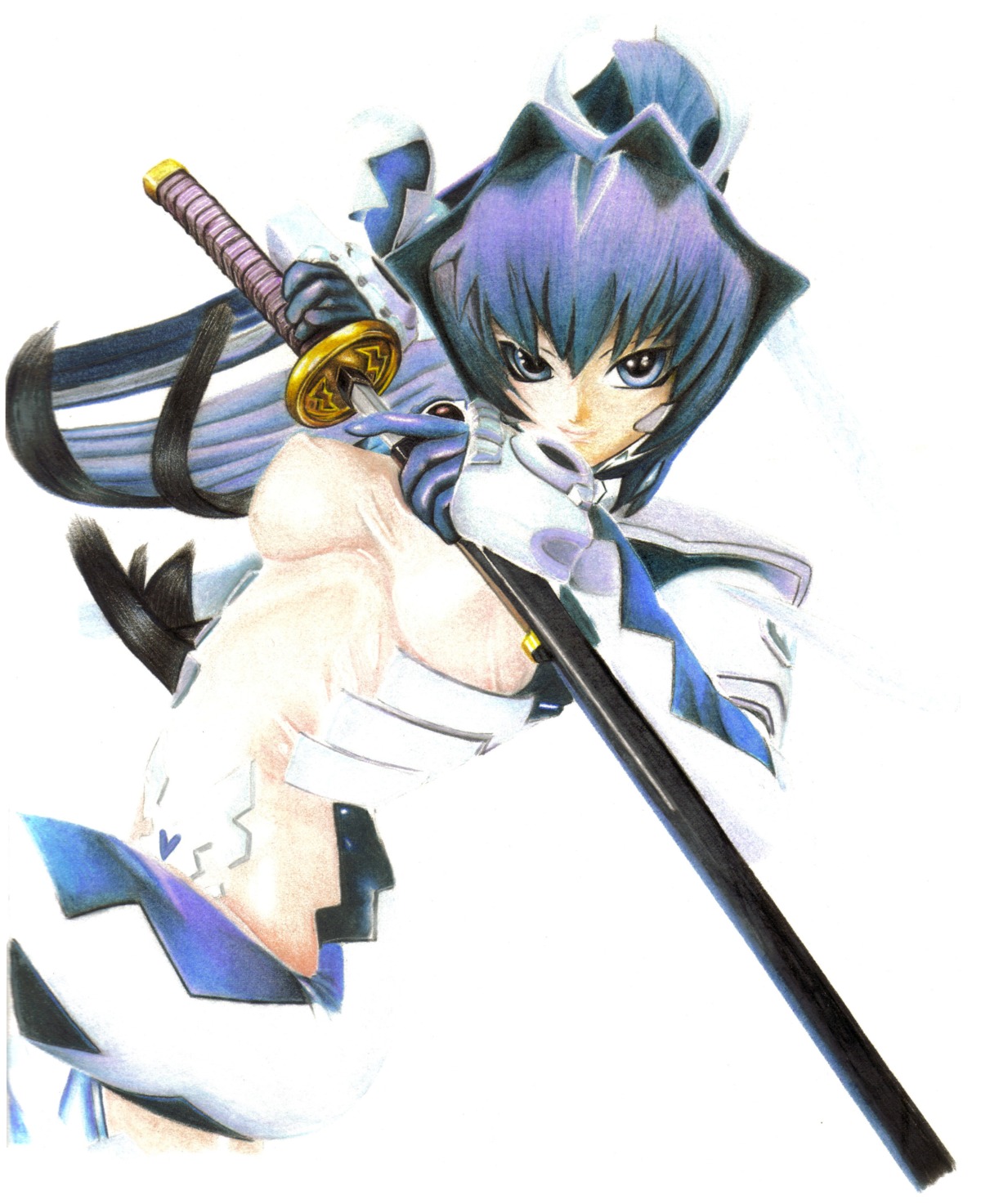 bodysuit erect_nipples mitsurugi_meiya muvluv sword tagme