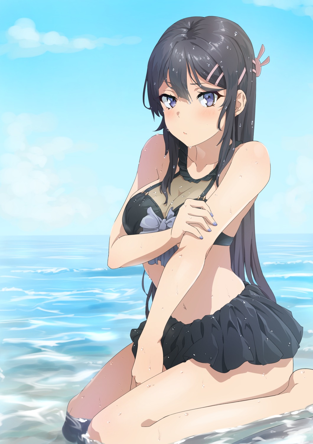 bikini cleavage raiz_art_works sakurajima_mai seishun_buta_yarou swimsuits wet